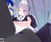 VRChat Made the maid growth! from giantess beer growth