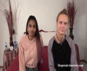Rose Kama Sutra and Shan Hot sexy big tit milf and petite indian and blonde get their tight pussies from voyeurismo sex