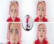 Sakura Haruno Ahegao Blowjob V.2 (NARUTO COSPLAY) from sexividyo