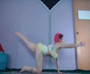 Yoga Beginner Livestream Flashing Latina from miles ocampo fake nake