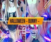 [Live chat delivery video Halloween bunny cosplay] From Bunny-chan in her underwear, M-shaped spread from 155 chan hebe cams