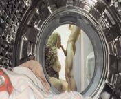 my stepsister gets trapped in the washing machine and I help her from mariege frist night sxxx