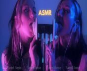 SFW ASMR DOUBLE EARGASM - PASTEL ROSIE - Sensual Binaural Ear Eating - Egirl Amateur Wet Ear Licking from rosy alderete