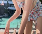 POV Desperate Girl Pees on Bestie In Public! from the luna sparks