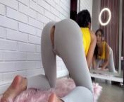 STEP-BROTHER fucked NAIVE SISTER doing YOGA from brother fuck sister ass hole