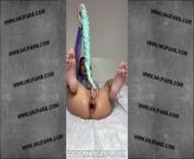 Hotkinkyjo in sexy mixed color suit self anal fisting, prolapse and long dildo from sinnovator deep from hindisexphoto cor vine