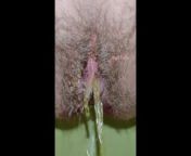 Hairy Creamy Pussy Pissing Loudly in the Toilet from grannies porn