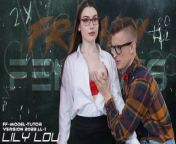 Freaky Fembots - College Nerd Explores His Sexuality With Busty Sex-Ed Robot Teacher Lily Lou from 17 box and sey teacher