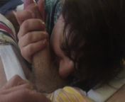 Twink boy sucks my 9 inch uncut dick from indian sex using kondom