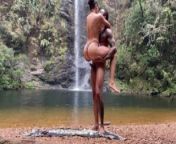 outdoor sex at the waterfall from vintage bbc outdoor sex